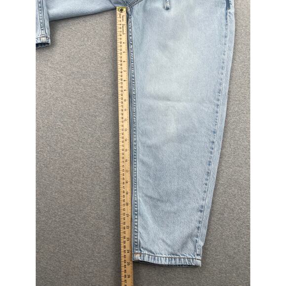 Pull & Bear Jeans Womens M Blue Slouchy Pull-On Light Wash Drawstring Waist - Picture 6 of 9